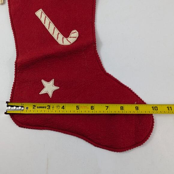 1960s Cindy Christmas Stocking Red Felt Authentic Vintage Holiday Decor Unique - Picture 11 of 12